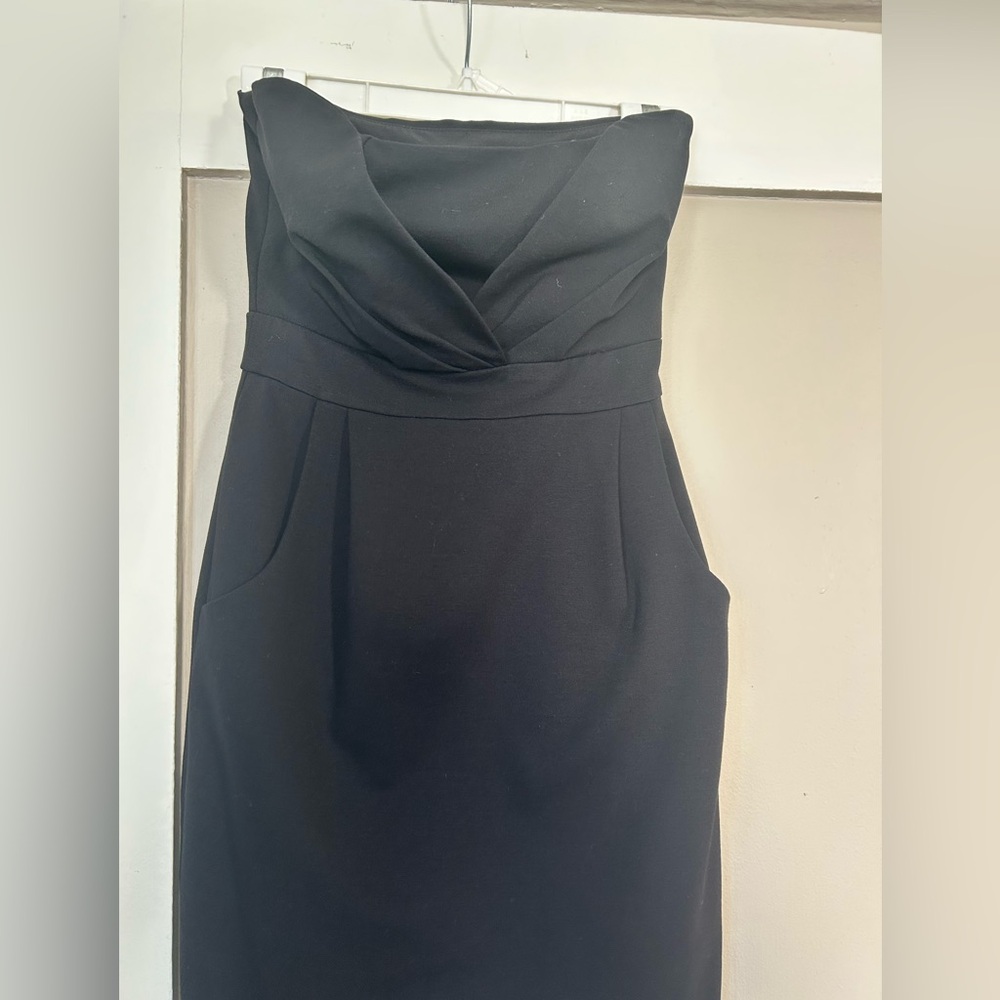 Black Strapless Sweetheart Sheath mini Dress